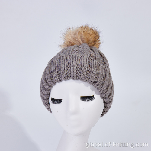 Fine Knitted Hat Hot Sale Winter knitted hat for ladies Manufactory